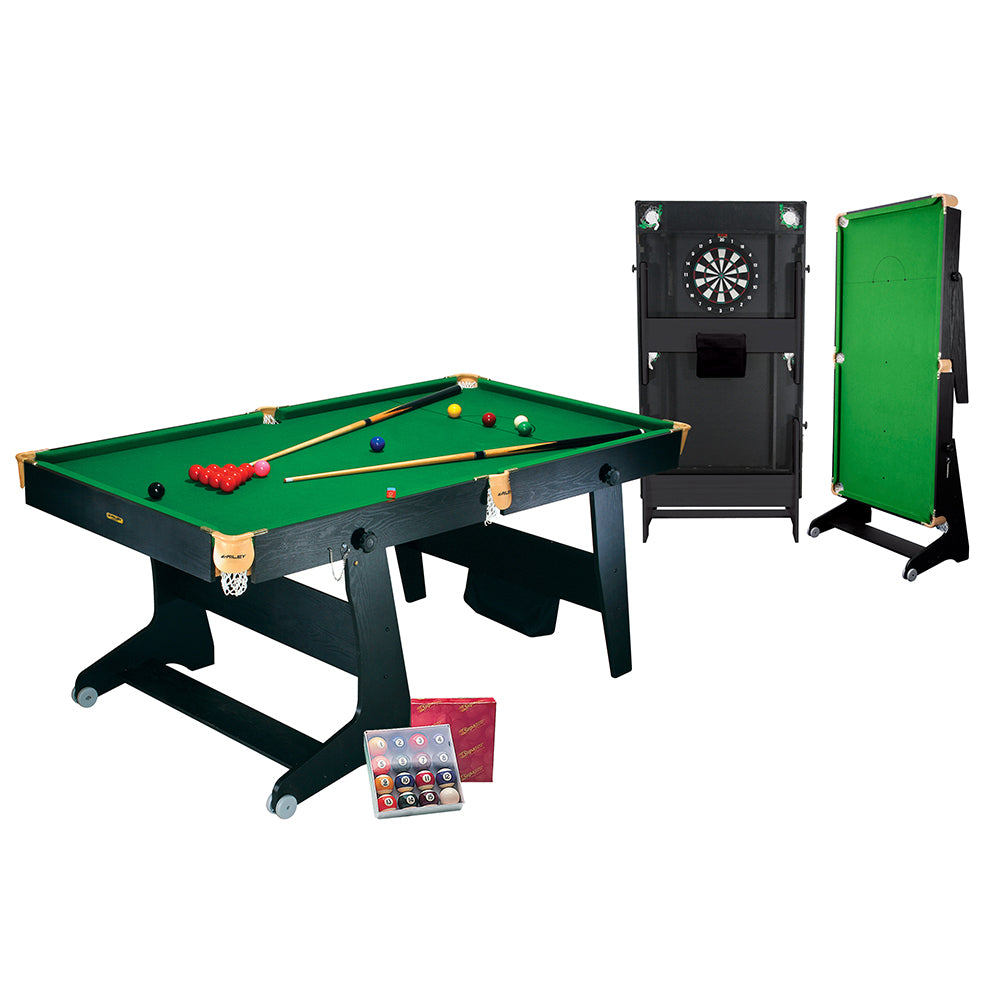 Riley 3 in 1 6ft Vertical Folding Snooker/Pool Table - bcetablesports24 - 