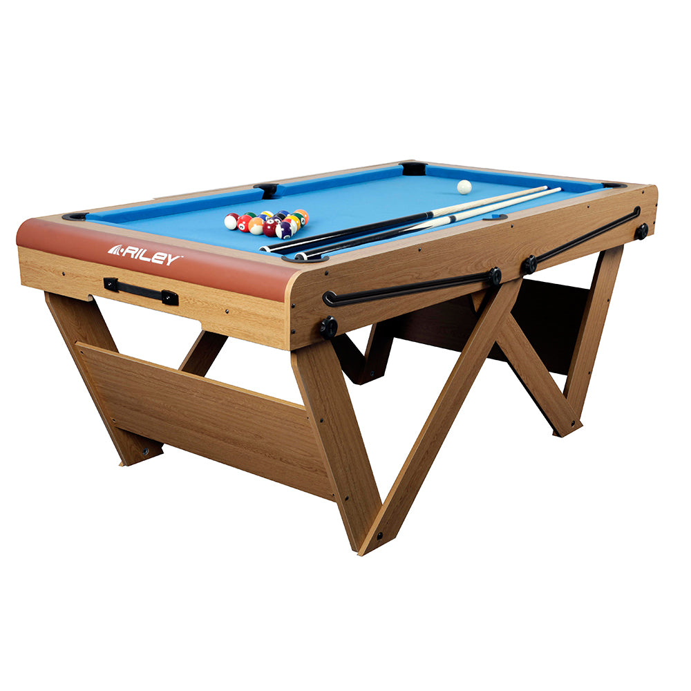 Riley 'W' Series 2 in 1 6ft Fold Flat Pool/Snooker Table - bcetablesports24 - 