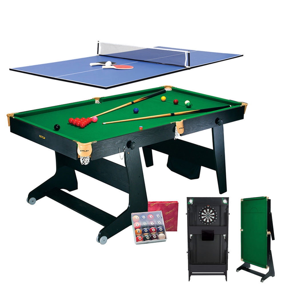 Riley 4 in 1 6ft Vertical Folding Snooker/Pool Table - bcetablesports24 - 